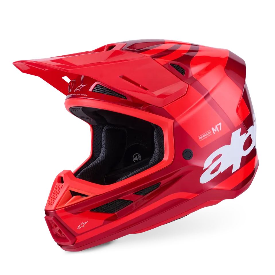 Alpinestars 2026 SM7 Core Motocross Helmet Red Glossy